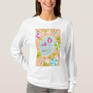 Bikinimädchen und Jungs spielen ein Schwimmbadspie T-Shirt