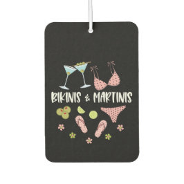Bikinis and Martinis Cute Beach Vibes Pink Polka D Autolufterfrischer