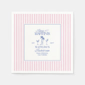 Bikinis and martinis Elegant vintage bachelorette Serviette (Vorderseite)