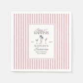 Bikinis and martinis Elegant vintage bachelorette Serviette (Vorderseite)