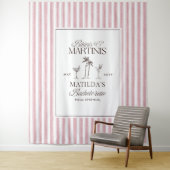 Bikinis and martinis Elegant vintage bachelorette Wandteppich (Beispiel)