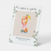 Bikinis & Bellinis Brautparty Karten Geschenke Sockelschild (Vorderseite)