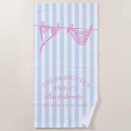 Bikinis Küsten-Junggesellinnen-Wochenende Strandtuch (Vorderseite)