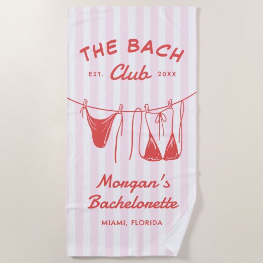 Bikinis Küsten-Junggesellinnen-Wochenende Strandtuch (Vorderseite)