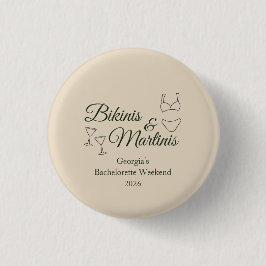 Bikinis & Martinis Bachelorette Weekend Button