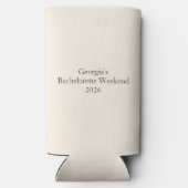 Bikinis & Martinis Bachelorette Weekend Selters Dosenkühler (Rückseite)