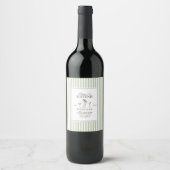 Bikinis & Martinis Bachelorette Wine Bottle Label  Weinetikett (Vorderseite)