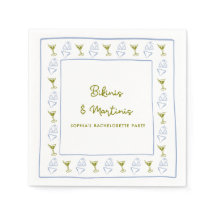 Bikinis & Martinis Blue Olive Junggeselinnen-Absch