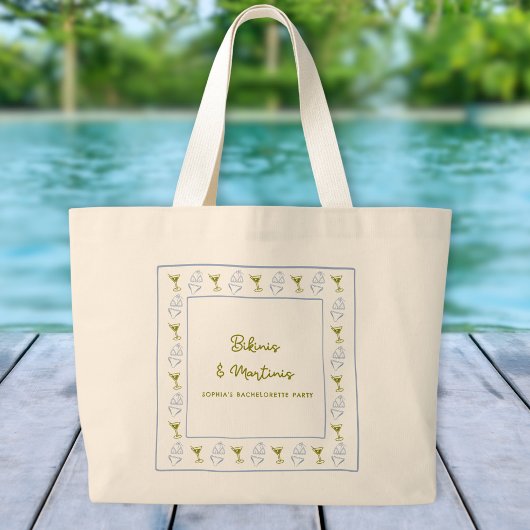 Bikinis & Martinis Blue Olive Junggeselinnen-Absch Tragetasche