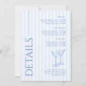 Bikinis & Martinis Green Bachelorette Weekend Invi Einladung (Rückseite)