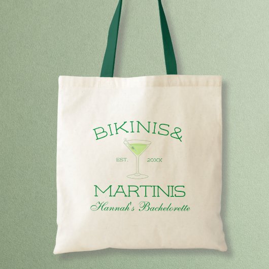 Bikinis & Martinis Green Beach Junggeselinnen-Absc Tragetasche