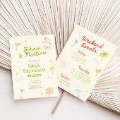Bikinis & Martinis Hand Drawn Bachelorette Einladung