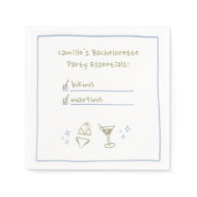 Bikinis & Martinis Handgeschriebener Junggeselinne