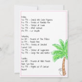 Bikinis & Martinis Junggeselinnen-Abschied Wochene Einladung (Rückseite)