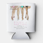 Bikinis & Martinis Junggeselinnen-Abschied Wochenn Dosenkühler (Vorderseite)