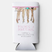 Bikinis & Martinis Junggeselinnen-Abschied Wochenn Selters Dosenkühler (Vorderseite)