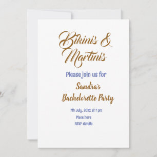 Bikinis & Martinis Junggesellinnenabschied Name br Ankündigung