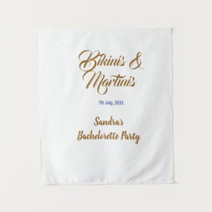 Bikinis & Martinis Junggesellinnenabschied Name Br Wandteppich