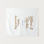 Bikinis & Martinis Junggesellinnenabschied Name Br Wandteppich (Vorderseite (Horizontal))