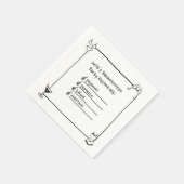 Bikinis, Martinis, Pajamas, Prosecco Bachelorette Serviette (Ecke)