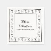 Bikinis & Martinis Personalisieren Junggeselinnen- Serviette (Vorderseite)
