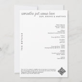 Bikinis & Martinis Tropical Beach Hen Bachelorette Einladung (Rückseite)