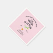 Bikinis & Martinis Tropical Beach Hen Bachelorette Serviette (Ecke)