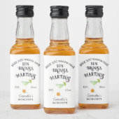 Bikinis & Martinis Tropical Pool Hen Bachelorette Alkoholflaschenetikett (Flaschen)