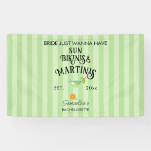 Bikinis & Martinis Tropical Pool Hen Bachelorette Banner