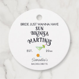 Bikinis & Martinis Tropical Pool Hen Bachelorette Geschenkanhänger