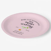 Bikinis & Martinis Tropical Pool Hen Bachelorette Pappteller (Schrägansicht)