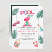 Bikinis Party Brautparty Bachelorette Einladung (Vorne/Hinten)
