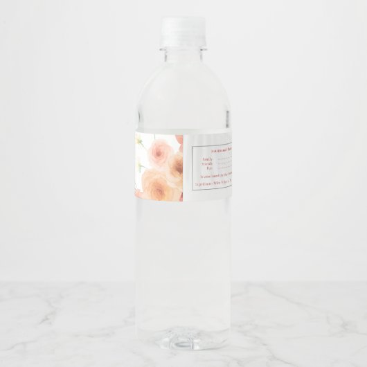 Bikinis und Bellinis Bachelorette Wasserflaschenetikett (Rückseite)