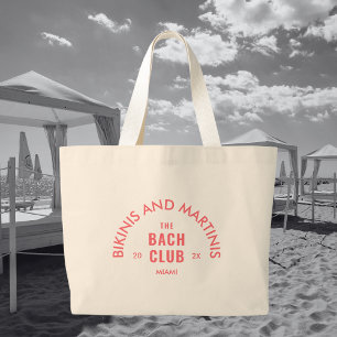 Bikinis und Martinis Bach Club Custom Jumbo Stoffbeutel