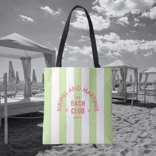 Bikinis und Martinis Bach Club Grüner Streifen Tasche