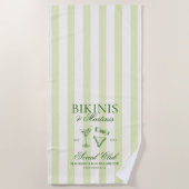 Bikinis und Martinis Bachelorette Strandtuch (Vorderseite)