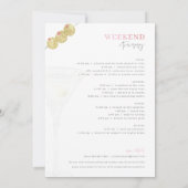 Bikinis und Martinis Bachelorette Weekend Einladun Einladung (Rückseite)