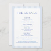 Bikinis und Martinis Beach Bachelorette Wochenende Einladung (Rückseite)