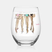 Bikinis und Martinis Bikini Anzug Mode Weinglas Ohne Stiel (Rückseite)