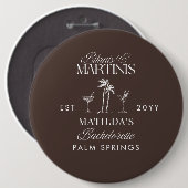 Bikinis und Martinis Elegante Vintage-Hen Party Button (Vorne & Hinten)