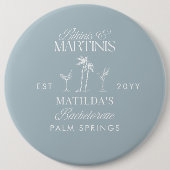 Bikinis und Martinis Eleganter Vintage-Junggeselli Button (Vorderseite)