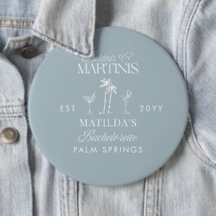 Bikinis und Martinis Eleganter Vintage-Junggeselli Button
