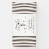 Bikinis und Martinis Elegantes Vintages Bacheloret Banner (Vertikal)