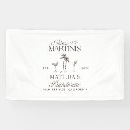 Bikinis und Martinis Elegantes Vintages Bacheloret Banner