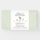 Bikinis und Martinis Elegantes Vintages Bacheloret Banner (Horizontal)