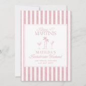 Bikinis und Martinis Elegantes Vintages Bacheloret Einladung (Vorderseite)