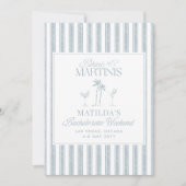 Bikinis und Martinis Elegantes Vintages Bacheloret Einladung (Vorderseite)