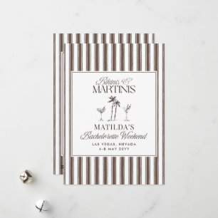 Bikinis und Martinis Elegantes Vintages Bacheloret Feiertagskarte