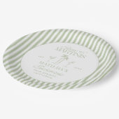 Bikinis und Martinis Elegantes Vintages Bacheloret Pappteller (Schrägansicht)