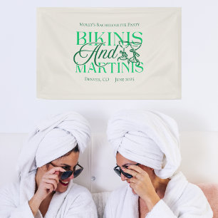 Bikinis und Martinis - Fun Junggeselinnen-Abschied Banner